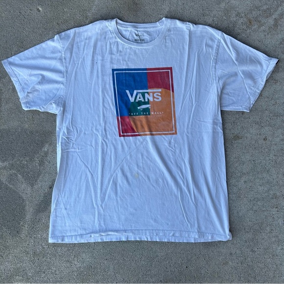 Vans Men's White Tee with Colorful Graphic - Picture 1 of 7